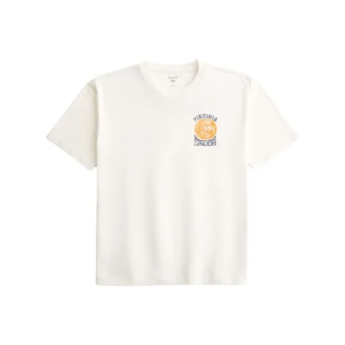 Hollister Белая Мужская T-Рубашка