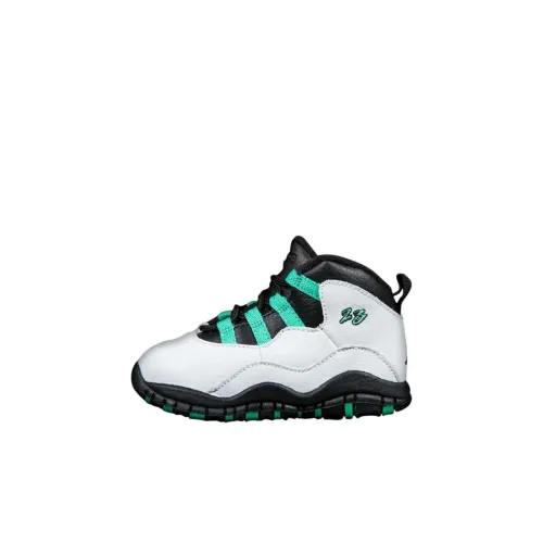 Jordan Air Джордан 10 High Топ Обувь для малышей Белый Infant And Toddler