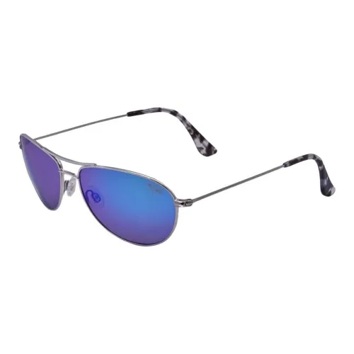 Maui Jim Титан Авиатор Солнцезащитные очки Унисекс Серебряный