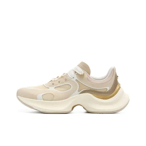 LI NING 1990 Classic Collection Износостойкий и Легкий Низкий Топ Casual Женский Простой Хаки