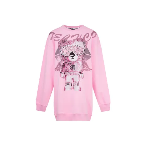 TCH Розовый Женские Длинные Платья с Длинными Рукавами