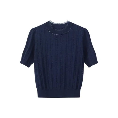 NINE WEST Темно-синий женский трикотаж