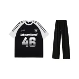 Комплект одежды (Черная футболка + Черные повседневные штаны)