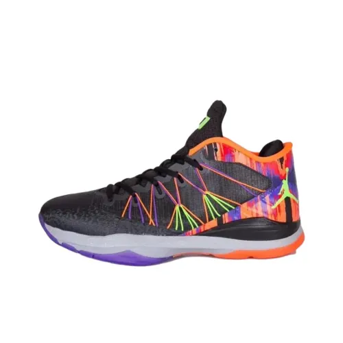 Jordan CP3 7 Дышащая Поддержка Баскетбольные Кроссовки Мужские Черный Оранжевый