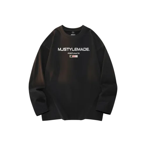 MJ STYLE Длинный рукав Т-рубашка Унисекс