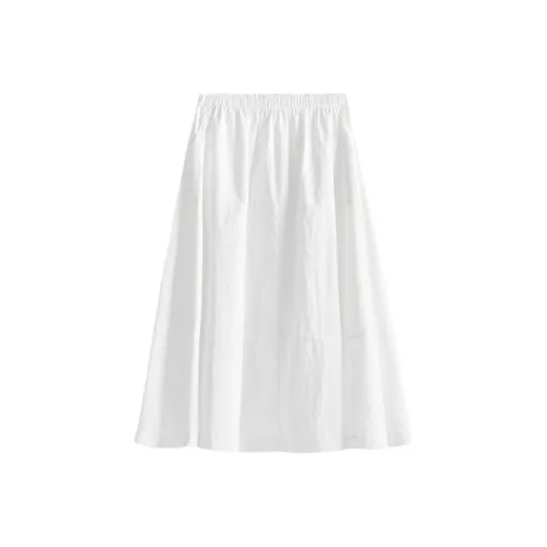 H&M Белый Женские Повседневные Длинные Юбки