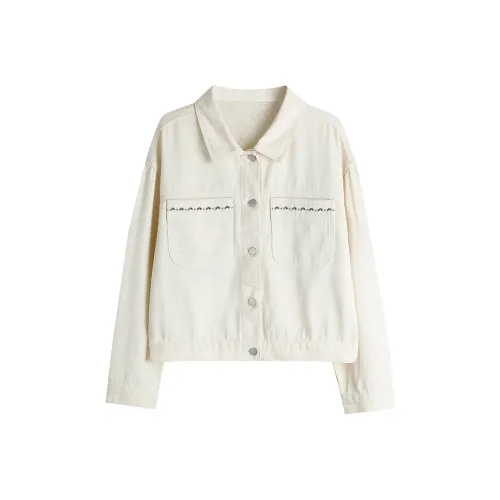 JOSR Бежевый Абрикос Женские Джинсовые Куртки