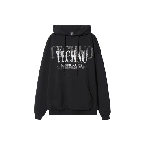 TCH Черный с серебристым логотипом Унисекс Свитшоты