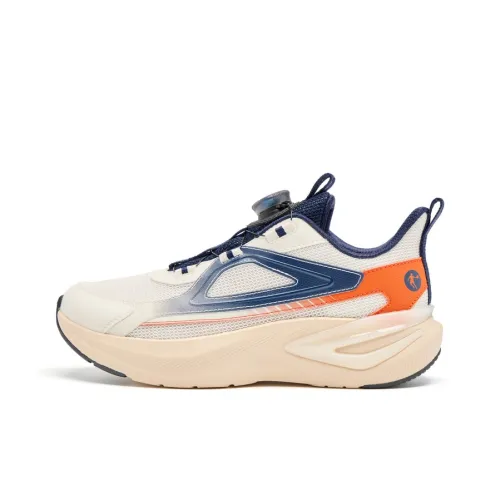 QIAODAN Износостойкий Легкий Амортизация Низкий Топ Детская Беговая Обувь Античный Фарфор Белый Светлый Пыльный Хаки