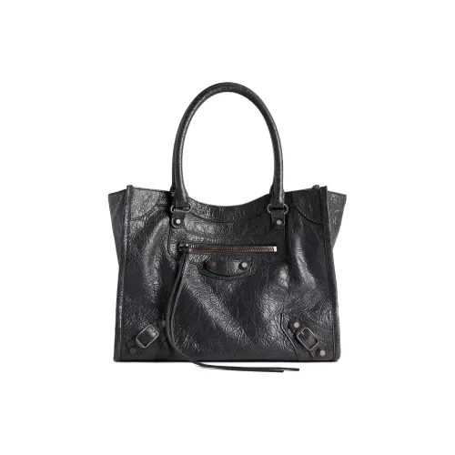 Balenciaga Le City Lambskin Tote Bag Shopping Bag Mini Women's Black