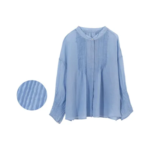 ZIMO Небесно-голубые Женские Рубашки