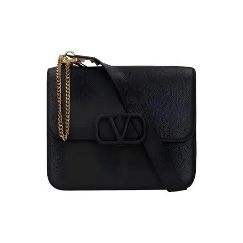 Valentino VSLING Гравий Кожа Сумка через плечо Средняя Женская Черная