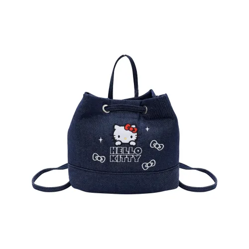 Sanrio Hello Kitty Polyester Backpack Women's Denim Blue