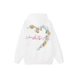 Белый, правая сторона, сердце, цветочный