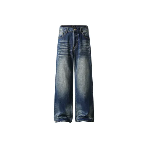 51XXHA Темно-синий Унисекс Джинсы