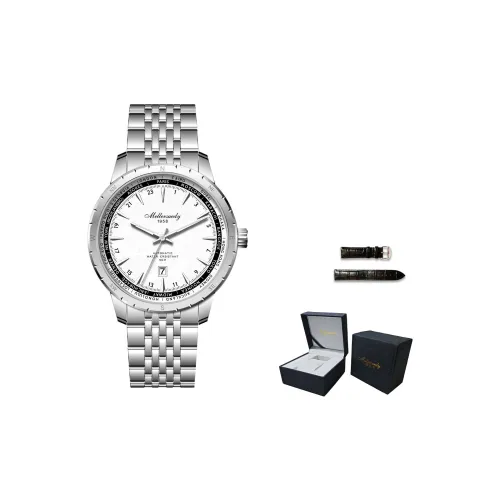 MELLERSUEDY Кварц, Автоматический Механический Механизм Мужские Часы 42 мм Белый