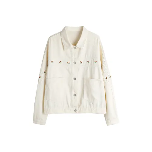 JOSR Бежевый Абрикос Женские Джинсовые Куртки