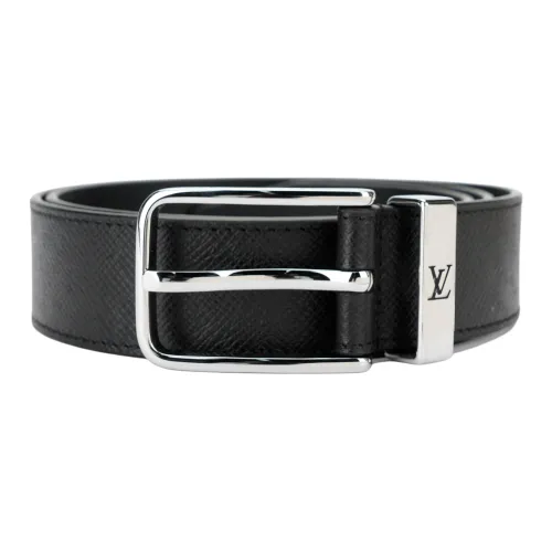 LOUIS VUITTON Кожаные ремни Мужской Черный Ширина 3,5CM