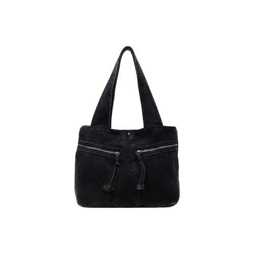 NOMK Denim Tote Bag Shopping Bag Shoulder Bag Women's Black Light Blue Dark Blue NOMK Деним Сумка-тоут Сумка для покупок Плечевая сумка Женская Черный Светло-синий Темно-синий