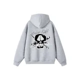 Светло-серый, черный, буква, передний, маленький, череп