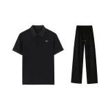 Комплект одежды (Черная футболка + Черные повседневные штаны)