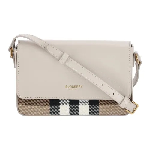 Burberry Телячья кожа Сумка через плечо Сумка на плечо Женская Бежевая