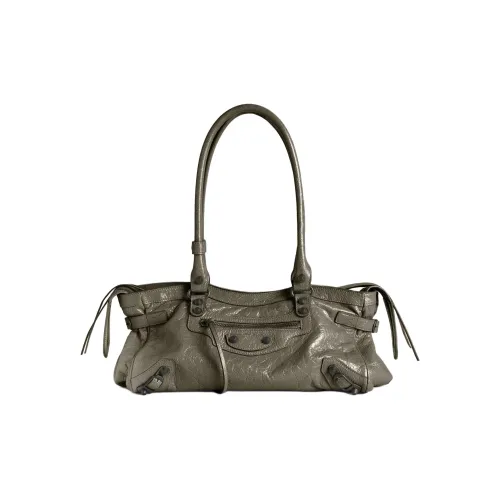 Balenciaga Arena Lambskin Плечевая сумка Женская Бетон Серый