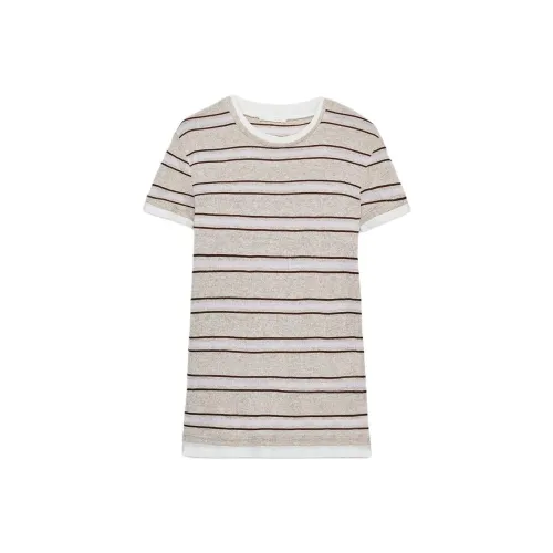 ZARA Телесный/Коричневый Женские T-рубашки