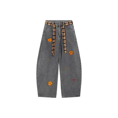 51XXHA Серый Унисекс Джинсы