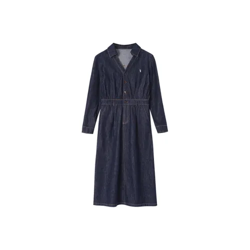 HDFULERN Длинное платье с длинным рукавом женское