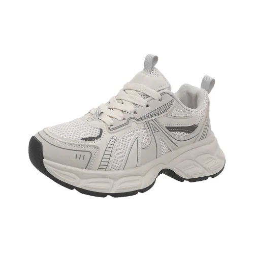 Wooden Rabbit Амортизация Устойчивый к истиранию Дышащий Увеличивающий высоту Низкий Топ Телесный Верх Кроссовки Женские