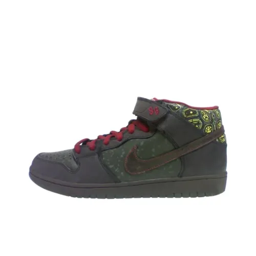 Spot x Nike Dunk SB Mid Топ Скейтборд Кроссовки Мужские Черные
