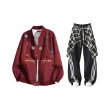 Бордовые + Черные штаны