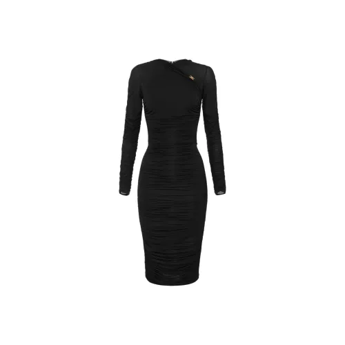 Elisabetta Franchi Длинное платье с длинными рукавами женское