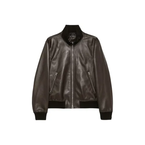 TOM FORD Коричневый Мужская Кожаная Куртка
