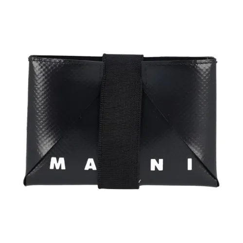 MARNI PVC держатель кредитной карты женский черный светло-синий