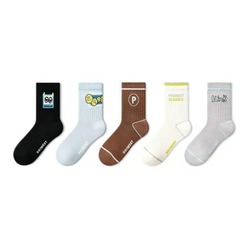 PRIMEET Носки Crew Унисекс упаковка из 5 пар