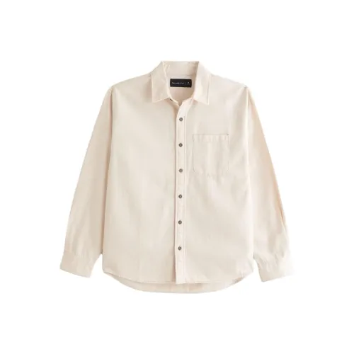 Abercrombie＆Fitch Кремовые Мужские Рубашки