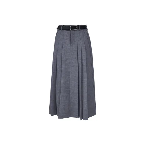 ONLY E00 Pearl Smoke Gray Женская Повседневная Длинная Юбка