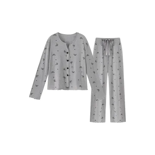 QIAOYUN Серый Женский Пижамный Комплект