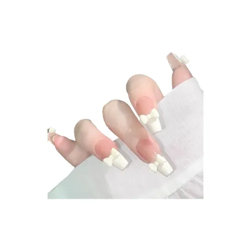 OUYUJI Ручная работа Искусственные Ногти Декоративные Ленты Средний ЛАДЬЯНКА Короткий Квадратный И Круглый Заварной Смудж Бант