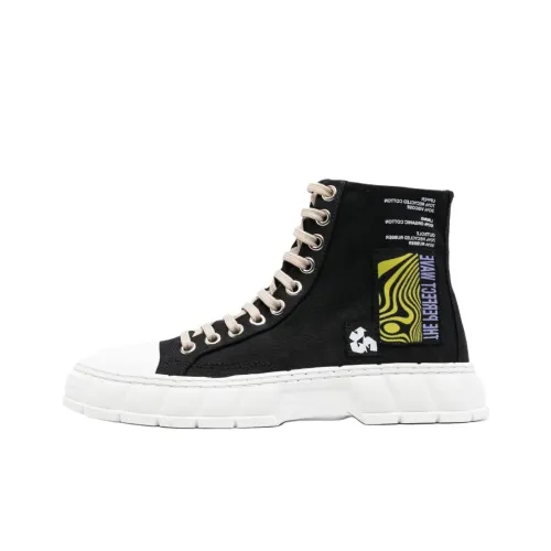 VIRÓN 1982 Wave High Top Canvas Shoes Unisex Black ВИРОН 1982 Волна Высокие Кеды Унисекс Черные