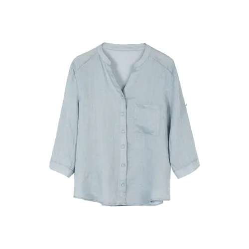 ZIMO Светло-синие Женские Рубашки