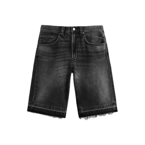 ZARA Угольные мужские джинсовые шорты