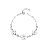 Браслет Lucky с четырехлистным клевером - белый