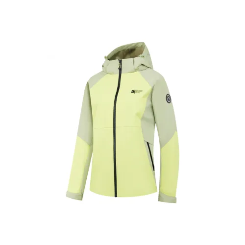 QIAODAN Эльф Зеленый/Светло-изумрудно-зеленый Женский тренч