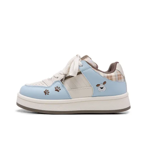 Lovely You Устойчивый к истиранию Легкий And Дышащий Низкие Кроссовки для скейтбординга Женские Синий Коричневый