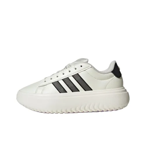 Adidas GRAND COURT PLATFORM Низкие Кроссовки для тенниса Женские Белые Черные