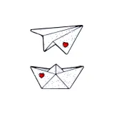 Бумага Самолет + Бумага Лодка