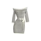 Полосы Юбка [Серый]